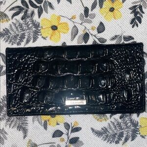 Black Crocodile Embossed Women's Checkbook Cover by Brahmin